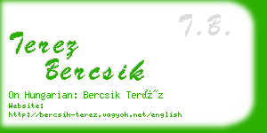 terez bercsik business card